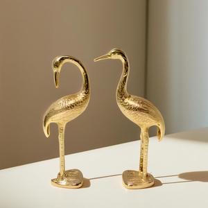 Estatua de Flamenco de aluminio puro sólido antiguo diseño de tipo de cuenco antiguo - Product Image 2