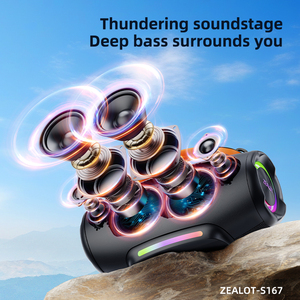 ZEALOT S167 100W Tragbarer drahtloser Lautsprecher mit Deep Bass Long Playtime Wasserdicht für den Innen-und Außenbereich. Unterstützt AUX/TF-Karte/USB - Product Image 5