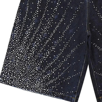 Shorts de Mezclilla Vintage de Alta Calidad y Estilo para Hombre, Diseño Personalizado 2025, Cinturón Transpirable de Nailon/Algodón, Cristal Ligero
