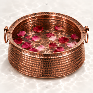 Bol à pédicure de qualité supérieure en cuivre antique martelé couleur or, forme ronde moderne, pour salon de manucure et soins des pieds - Product Image 3