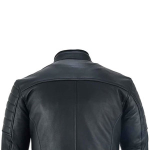 Winter Warm Turn-down Collar Zipper Closure Pockets <b>Men</b> <b>Leather</b> <b>Jackets</b> Front Vintage Style Breathable Windproof Quick Dry - Product Image 5