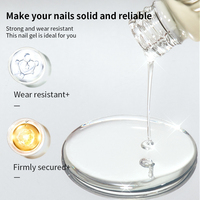 R S Nail 10g Gel de finition transparent anti-rayures effet cristal, haute brillance, durcissement UV, sans résidu, pour vente en gros