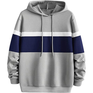 Sudadera con capucha de gran tamaño de moda 2025 de alta calidad con Capucha con cordón y mangas de contraste perfectas para ropa de calle - Product Image 1