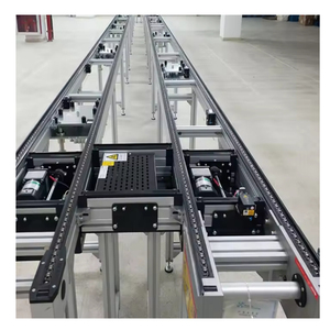Système de manutention de palettes à <span class=keywords><strong>double</strong></span> vitesse pour usine, convoyeur à chaîne, équipement de déchargement de palettes, système de manutention de plateaux, distributeur de palettes à bande transporteuse en acier inoxydable - Product Image 1