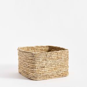 Elegante cesta de almacenamiento cuadrada blanca, cesta de jacinto de agua tejida a mano para dormitorio y sala de estar, cocina, baño de Vietnam - Product Image 5