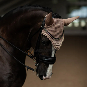 Gorro de oreja de caballo de ganchillo transpirable duradero, ligero, lavable, cómodo, hecho en Pakistán, gorro de protección contra moscas para entrenamiento - Product Image 2