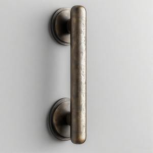 Palanca de puerta de borde de roble Manija de puerta de latón Premium para puertas interiores y exteriores Herrajes de tirador de diseñador de lujo - Product Image 4