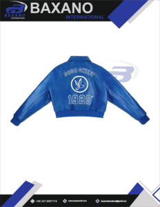 Blouson Bomber Unisexe en Cuir PU Zeta Phi Beta Sorority, Style Universitaire, Lettres Grecques, Streetwear Hiver Bleu Brodé - Product Image 5