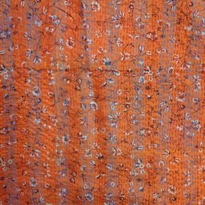 Écharpes imprimées de fabrication indienne Roopantaran, design élégant, fabriquées à la main, en coton Kantha de haute qualité, écharpes en soie réversibles, en solde - Product Image 5