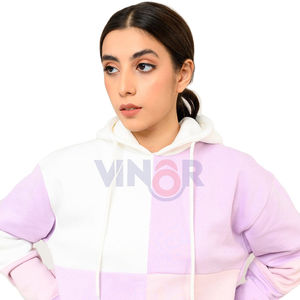 Chándal de invierno de algodón 100% con estampado de logotipo personalizado para mujer Panel transpirable y parches Chándal de mujer para adultos - Product Image 6