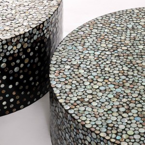 High Quality Luxury European Style Modern MOP Handmade Viet Nam Coffee <b>Table</b> Wood Snowflake Moon Design for Living Room Home Use - Product Image 3