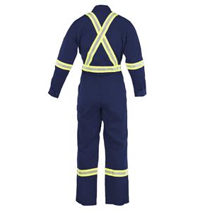 OEM Cotton Coverall with <b>Reflective</b> <b>Tape</b> Custom Hi Vis Industrial Workwear - Product Image 1
