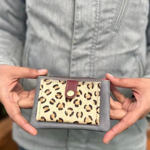 Nouveau véritable cuir recyclé fait à la main porte-monnaie porte-cartes de crédit étuis Western élégant Multi petit porte-monnaie pour les femmes - Product Image 3