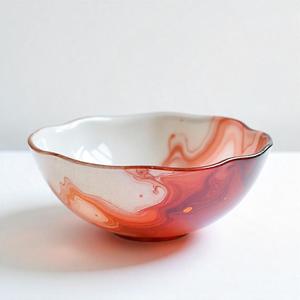 Cuenco de resina artística con acabado de remolino brillante, vajilla colorida para decoración de comedor con diseño inspirado en el mar de comida de Ángel - Product Image 5
