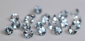 Aigue-marine naturelle de 5mm ronde à facettes-Aigue-marine en vrac de qualité supérieure - Product Image 2