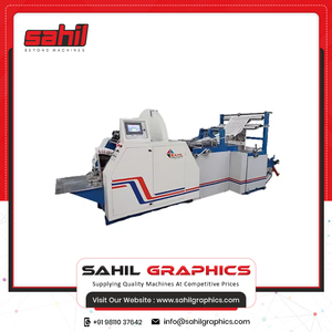 Sac de papier du fond V d'approvisionnement d'usine faisant la machine avec le sac à provisions de moteur servo faisant des machines - Product Image 2