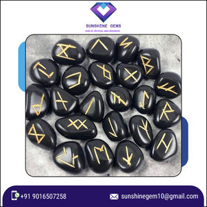 Juego de Runas de cristal de turmalina negra Protección máxima, limpieza de energía, puesta a tierra y herramienta de adivinación para aliviar el estrés - Product Image 6