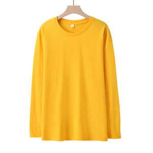 Vente en gros de t-shirts à manches longues pour hommes, t-shirts basiques à col ras du cou et à manches longues pour hommes, fourniture en vrac de t-shirts en coton biologique - Product Image 3