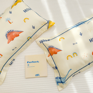 Ukuran disesuaikan anak-anak untuk Tencel sarung bantal 100% untuk balita laki-laki perempuan seprai daun hewan tanaman kartun cetak rumah Hotel - Product Image 4