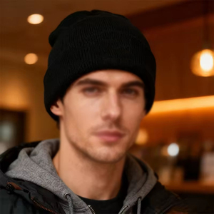 Unisex Daily Beanie <b>Caps</b> Custom Men Women Cuffed <b>Cap</b> Knit Ribbed Acrylic <b>Winter</b> Hat Ski Fisherman Knit Hats <b>Cap</b> Beanie - Product Image 6