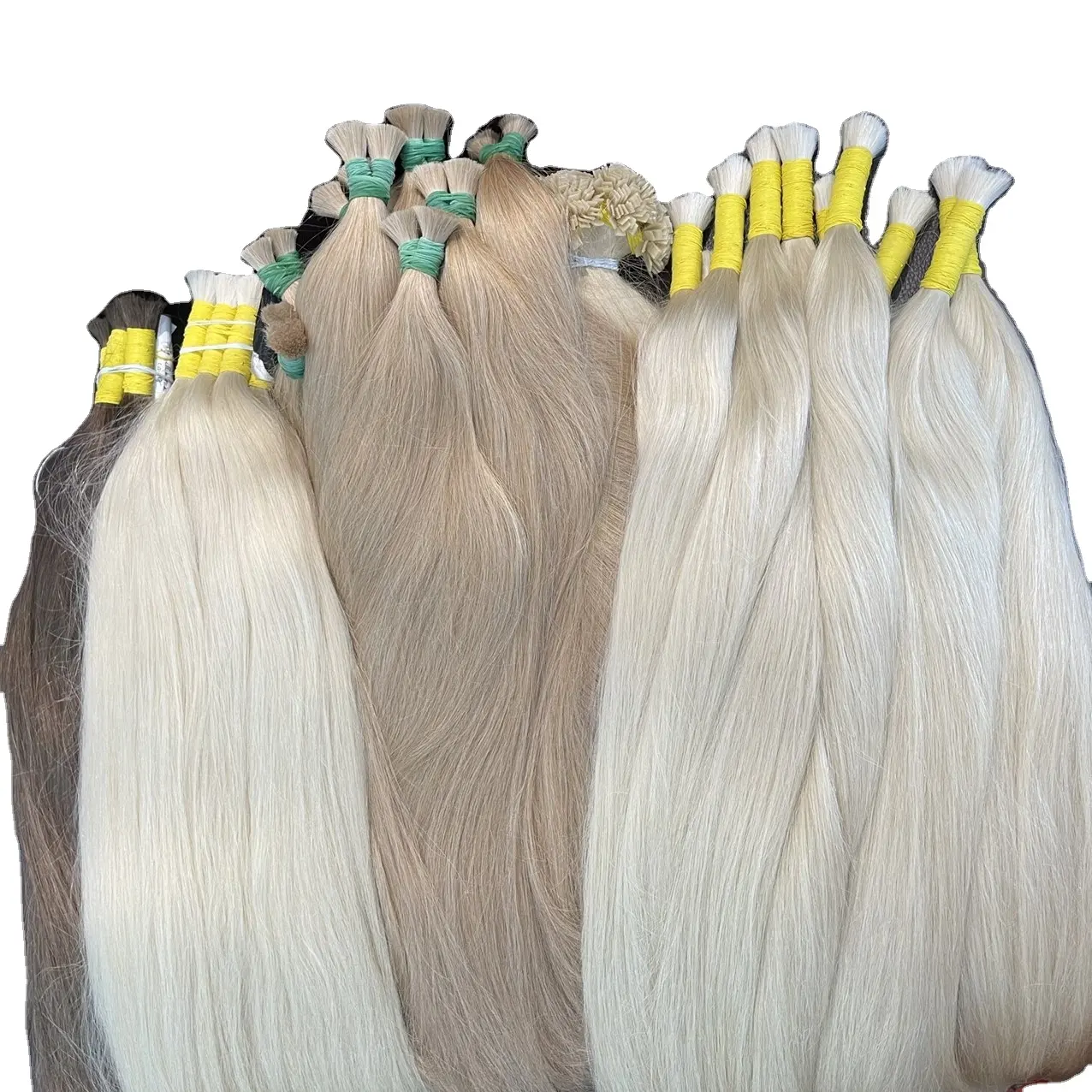 Hot sale russia straight virgin hair,Raw russian blonde human hair bulk bundles 100% Human hair Blonde color