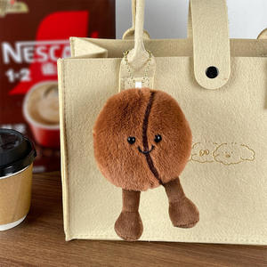 Llavero de Peluche con Forma de Grano de Café, Divertido y Exquisito, para Mochila, Decoración, Accesorios, Regalos - Product Image 4