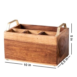 New 4-Layer Wooden Shape Cutlery Holder <b>Kitchen</b> Utensils Organizer Dispenser <b>Storage</b> Best Quality Detachable Design - Product Image 5