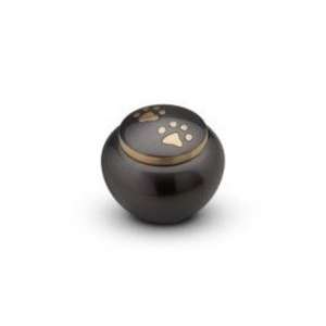 Banda con estampado de pata, urnas de cremación personalizadas, artesanías de Metal hechas a mano, urnas personalizadas para mascotas, recuerdo de cenizas funerarias, urna con estampado de pata - Product Image 3