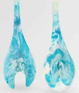 Juego de Cubiertos de Resina Verde Oscuro para Ensalada, Cuchara y Tenedor, Utensilios de Cocina para Servir y Mezclar Alimentos, Productos para el Comedor - Product Image 3