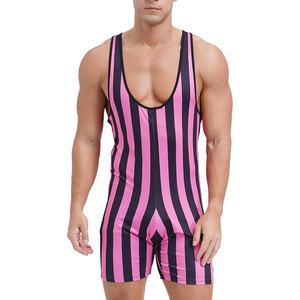 Wholesale Custom Breathable Plus Size <b>Men's</b> Wrestling <b>Singlet</b> Sublimation Spandex High Quality Sports Competition Apparel - Product Image 5