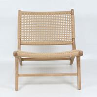 Fauteuil de salon en teck massif, style minimaliste moderne, finition naturelle, écologique, pour villa, salon, chambre, salle à manger, hôtel, cuisine