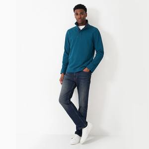 Sweat uni à manches longues Old Money de qualité supérieure pour homme Sweat-shirt épais à fermeture éclair brodée vintage pour l'hiver Logo personnalisé - Product Image 2