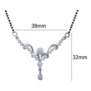 Compre un Conjunto de Mangalsutra de Plata Pura, Joyería Fina con Diamante de Corte Esmeralda Chapado en Oro, para Regalo de Boda o Fiesta para Esposa - Product Image 2