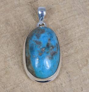 Pendentif en turquoise fait à la main, bijoux en argent sterling 925, pierres précieuses, collier élégant pour femmes, cadeau tendance - Product Image 5