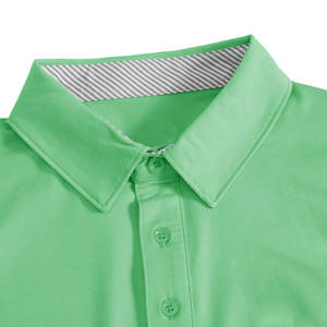 Vente en gros Polo de golf à manches courtes en polyester 100% pour homme T-shirt athlétique décontracté à col et évacuant l'humidité solide à vendre - Product Image 5