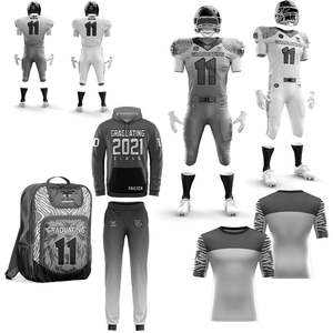 Ensemble combiné de football américain de qualité supérieure 100% polyester fait impression numérique uniforme de football américain à l'extérieur et survêtement unisexe - Product Image 1