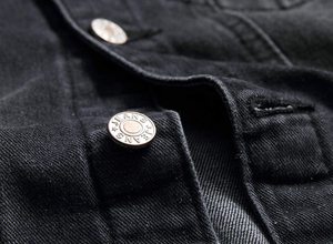 Veste en coton pour hommes, au prix de gros, veste en jean pour hommes personnalisée - Product Image 2