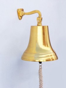 Cloche de bateau en laiton massif fait à la main cloche nautique décor à la maison couleur or décoration cadeaux pour la maison hôtel article décoratif - Product Image 3
