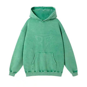 Sudaderas con capucha de lavado ácido de invierno para hombre hechas en fábrica de Pakistán, nuevo diseño, patrón sólido, cuello con capucha - Product Image 1