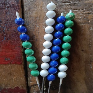 Cuentas de vidrio Millefiori para la fabricación de joyas, diseño de Chevron, cuentas de cristal de Murano - Product Image 1