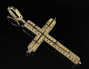 Unisex Elegant S925 <b>Sterling</b> <b>Silver</b> <b>Cross</b> <b>Pendant</b> With Brilliant Cut Moissanite Diamond Christian Necklace In Wedding Engagement - Product Image 4