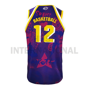 Camisetas de baloncesto de malla de poliéster Retro personalizadas, transpirables y de talla grande, sublimación para ropa deportiva de verano - Product Image 2