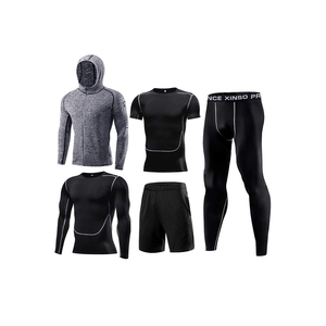 Ensemble de compression lisse et serré hommes portent pour le soutien musculaire ensemble de compression bonnes séances quotidiennes ensemble de compression - Product Image 3