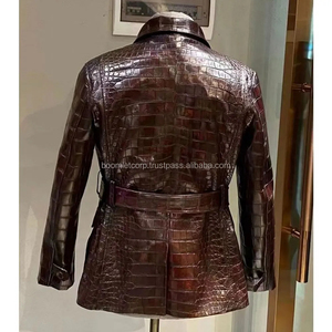 Chaqueta de Motociclista al por Mayor para Mujer, Chaqueta de Cuero de Oveja Genuino, Estilo Bomber Corto, Chaqueta de Cuero Real de Moda para Primavera - Product Image 5