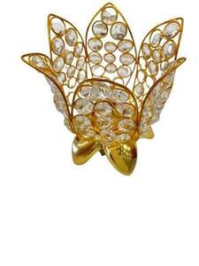 ทองเหลืองดอกบัว jyot Eternal Diya สำหรับของขวัญ navratri pooja - Product Image 2