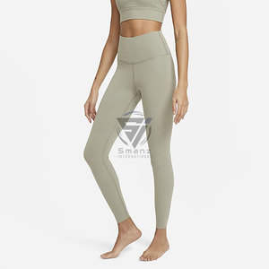 Leggings de yoga taille haute doux avec logo personnalisé pour femmes, pantalons moulants pour la course et le sport - Product Image 1