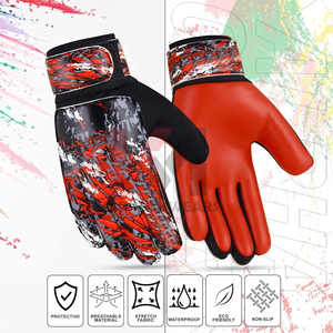 Gants de gardien de but de football pour enfants, garçons, jeunes et adultes, gants de gardien de but de football en latex de 4 mm, protection double du poignet, entraînement, matchs - Product Image 5
