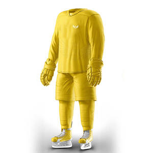 Uniformes profesionales de hockey sobre hielo sin mangas para hombres cómodos y transpirables con impresión de nombre de equipo OEM personalizado - Product Image 3