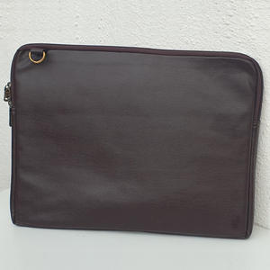 Housse élégante pour ordinateur portable en cuir véritable avec bandoulière détachable, fermeture à glissière - Product Image 2