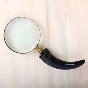 Premium & Stylish Customized <b>Glass</b> Item with Buffalo Cow Horn Handle <b>Magnifying</b> <b>Glass</b> Equipment OEM Support - Product Image 3